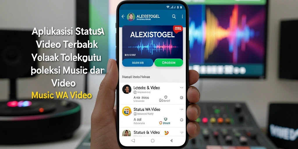 Tampilan antarmuka ALEXISTOGEL untuk status WA video yang mudah digunakan.