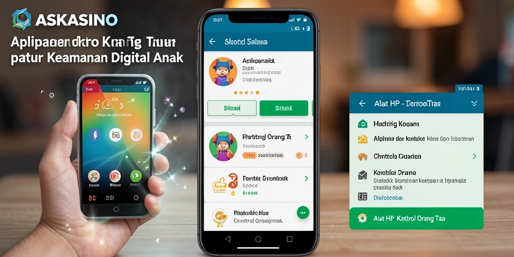 Tampilan antarmuka aplikasi Kontrol Orang Tua ASKASINO yang ramah pengguna.