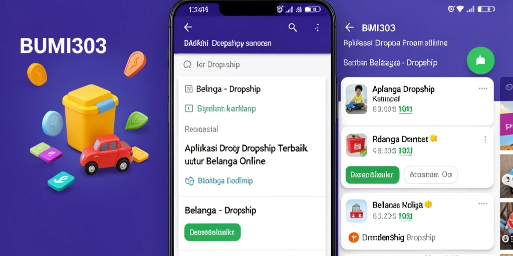 Tampilan antarmuka BUMI303 yang intuitif untuk dropshipping.