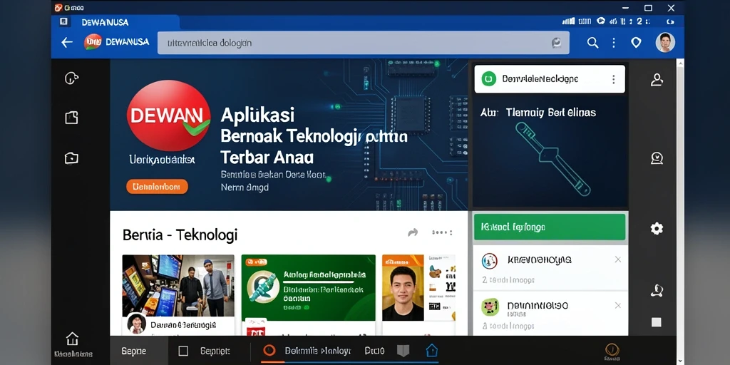 Antarmuka aplikasi DEWANUSA yang modern dan informatif.