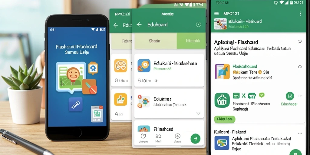 Antarmuka menarik MPO2121 dengan tampilan flashcard interaktif.