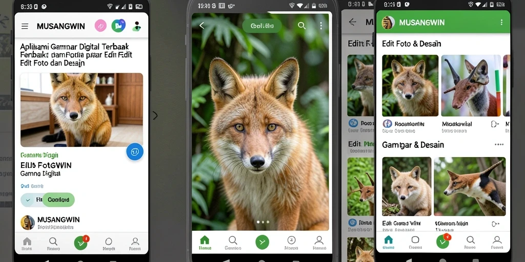Tampilan antarmuka utama MUSANGWIN dengan fitur edit gambar yang lengkap.