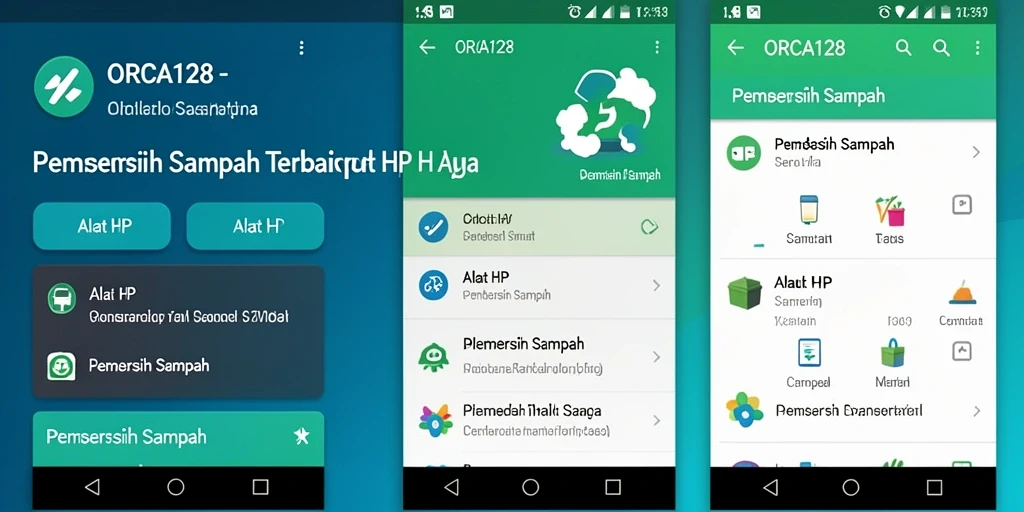 Tampilan antarmuka ORCA128 dengan fungsi Pembersih Sampah yang sederhana.