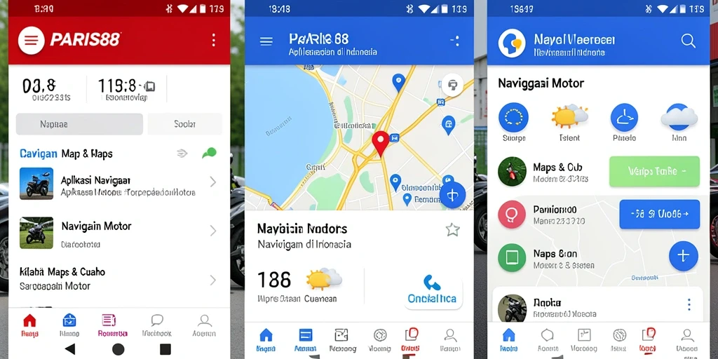 Antarmuka PARIS88 menampilkan peta navigasi motor yang interaktif dan informatif.