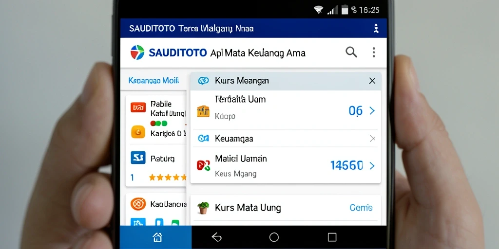 Antarmuka SAUDITOTO menampilkan kurs mata uang terkini dengan mudah.